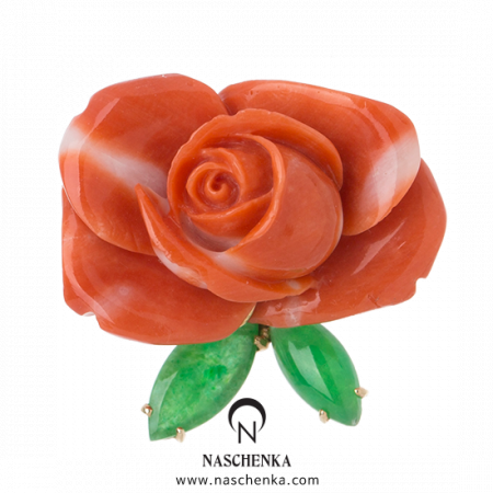 [나스첸카] 두눈 꼭 감고 _ 14K 산호 팬던트