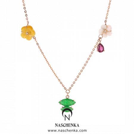 [나스첸카] 고백 _ 삼작 목걸이 비취 목걸이 산호 목걸이