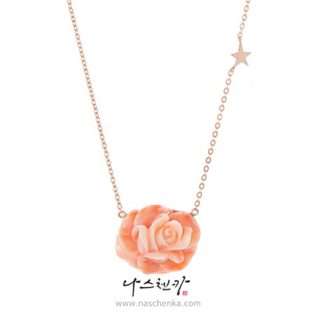 [나스첸카] 숨결처럼 가까이 2 _ coral 14K 산호 목걸이