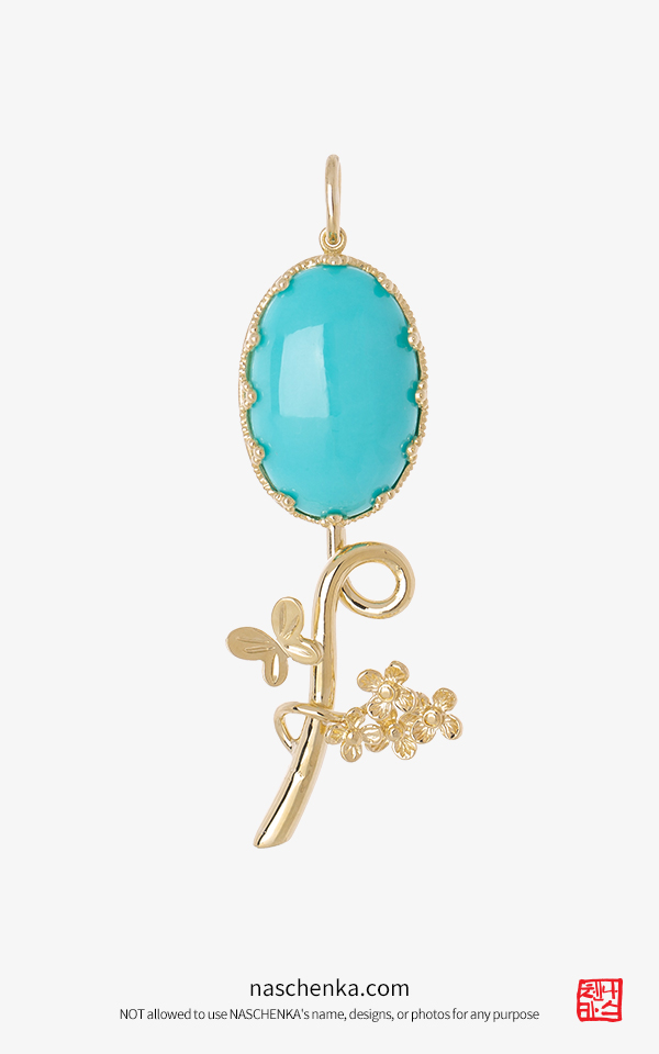 Turquoise pendant 14KҴƮ 14K ŰҴƮ Ű ҴƮ   Ű