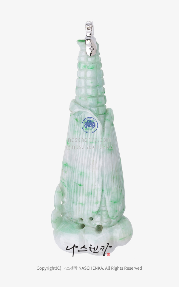 [þī] ǳ   Ʈ _ Jade Corn Pendant of Abundance Silver