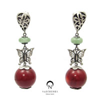 [나스첸카] 체리 봉숭아 물들이기 [죽산호 비취 귀걸이]