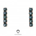 [나스첸카] 청다이아몬드 스틱형 _ 14K 블루 러프 다이아몬드 귀걸이