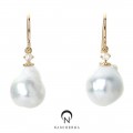 [나스첸카] 같이 웃고 _ 14K 바로크 진주 귀걸이