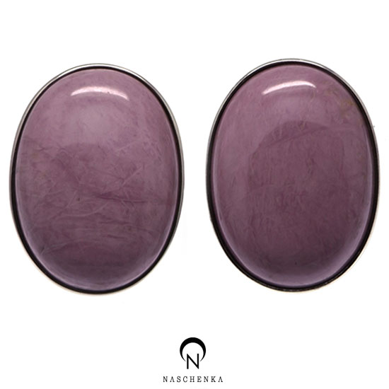 [나스첸카] 커다란 핑팥죽 DOT [실버 수공예 포시포시더라이트 귀걸이 ]