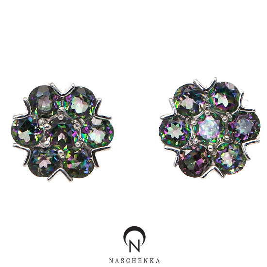 [NAS] Mystic topaz snow stud earring [ǹ  ɼ ̽ƽ  Ͱ]