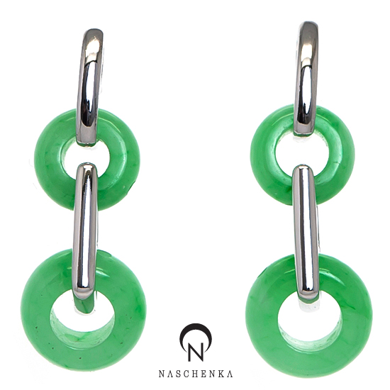 [나스첸카] 도도 링링 비취 _ 비취 귀걸이