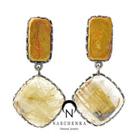 [나스첸카] 라모르 [실버 수공예 금침수정 귀걸이]