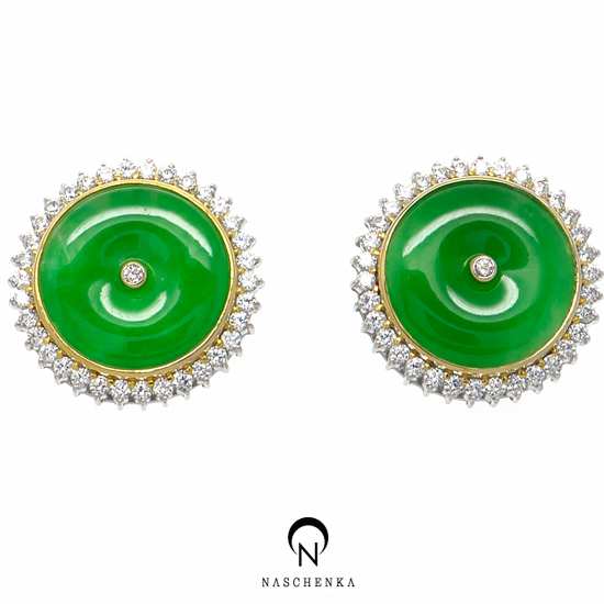 [나스첸카] 어나더, 페이 어텐션 플리즈 [실버 수공예 비취 귀걸이]