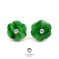 [나스첸카] 비취는 생각보다 맛있다 5 [실버 수공예 비취 진주 귀걸이]