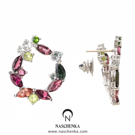 [나스첸카] 자유로운 몸짓 _ 유색보석 귀걸이