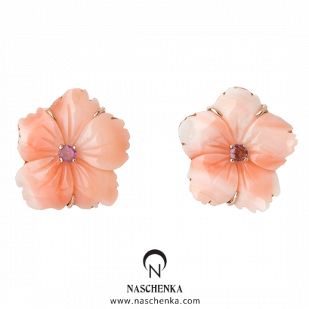 [나스첸카] 카리브 _ 14K 산호 귀걸이