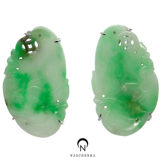 [나스첸카] 비취는 정말 특별해, 여유로워 지는 것 [실버 수공예 비취 귀걸이]
