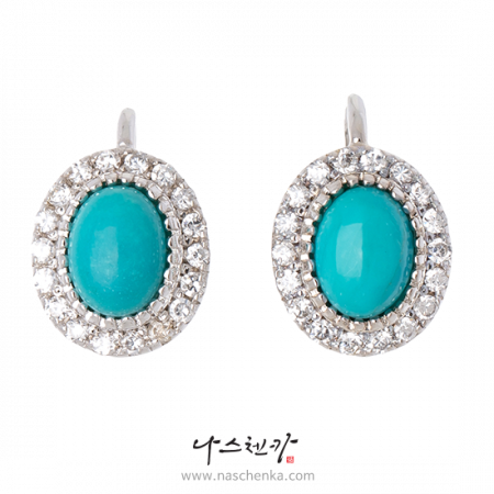 [NAS] Turquoise hathaway earring [ǹ  Ű Ͱ]