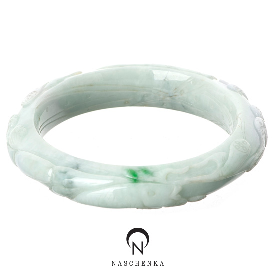 [나스첸카] 천연 비취 통팔찌 [비취 뱅글 팔찌]