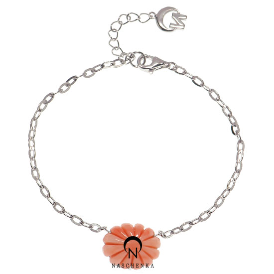 [나스첸카] 사랑스러운 포인트 하나 [실버 수공예 산호 팔찌]