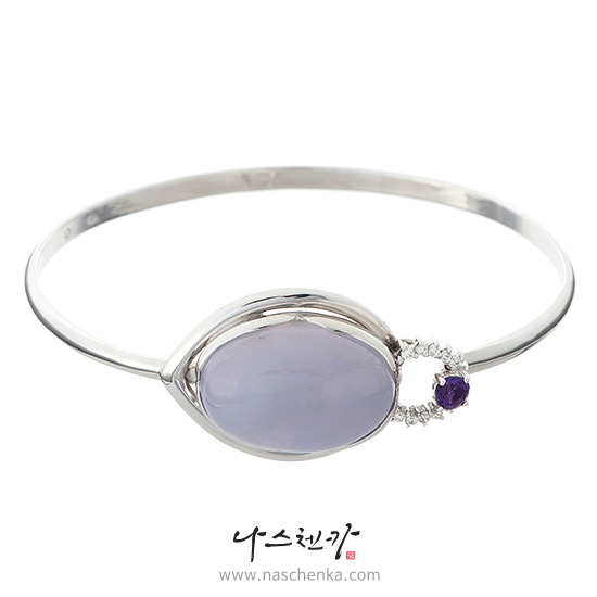 [나스첸카] 손목이 예뻐지고 싶었어요 _ 라벤더 비취 팔찌