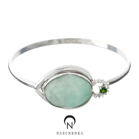 [나스첸카] 손목이 예뻐지고 싶었어요 _ 민트 비취 팔찌