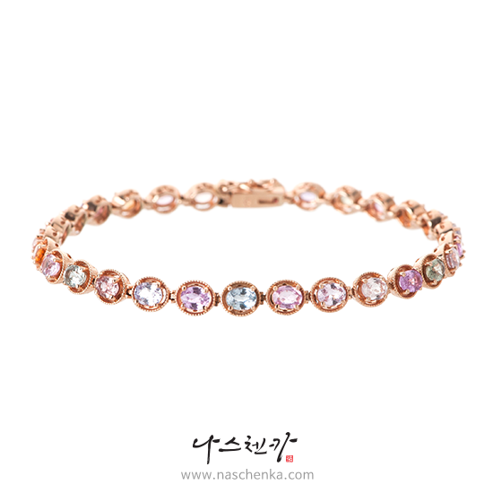 [나스첸카] 한모금이 아까운 사파이어 _ 18K 사파이어 팔찌