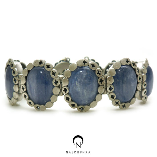 [나스첸카] 당신의 뮤즈 _ 카이언나이트 [실버 수공예 카이언나이트 팔찌]
