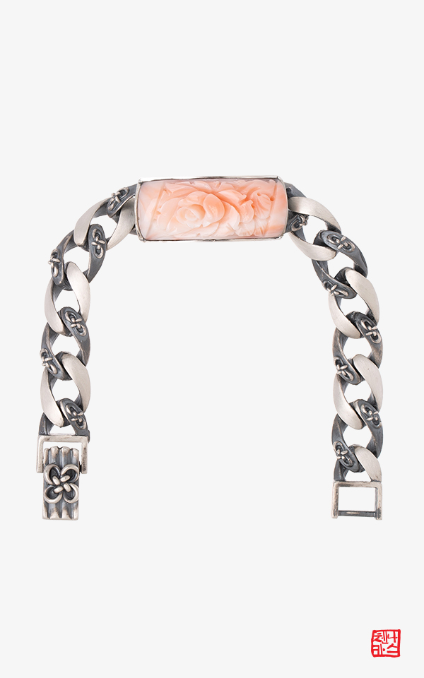 산호 은팔찌_은하수 생쪽 앤틱 핑크 [나스첸카]