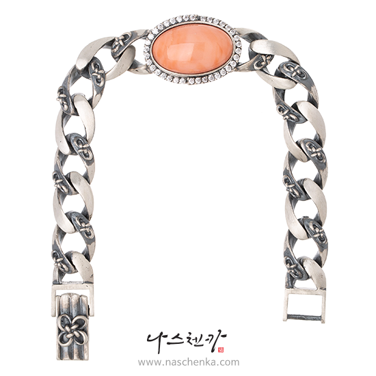 산호팔찌 은팔찌 체인팔찌 은하수 생쪽 앤틱 멋짐