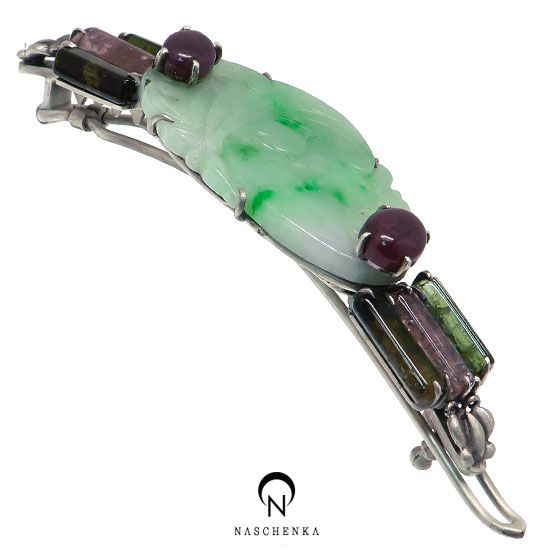 [나스첸카] 그만 예뻐도 되겠습니다 4 [실버 수공예 비취 토르마린 헤어핀]