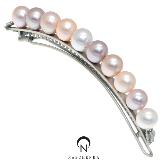 [나스첸카] 반하다 [실버 수공예 진주 헤어핀]