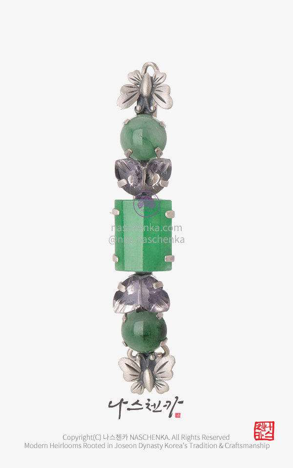 [나스첸카] 아름다움을 아는 사람의 전통 머리핀 _ 비취 머리핀 헤어핀 