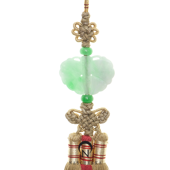 [나스첸카] 은은한 나비 꼬맹이 노리개 _ 짧고 실용적인 천연 비취 노리개 한복 노리개