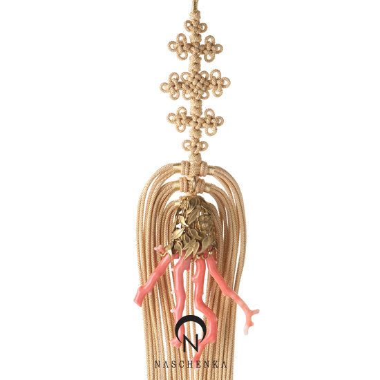 [나스첸카] 불로초 산호 셋팅 낙지발 [낙지발 불로초 산호 노리개]