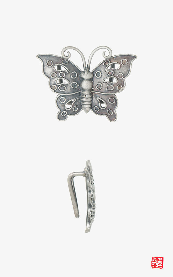 [나스첸카] 시스루 은나비 띠돈 _ 나비 띠돈 _ 한복장신구 _ 한복악세사리