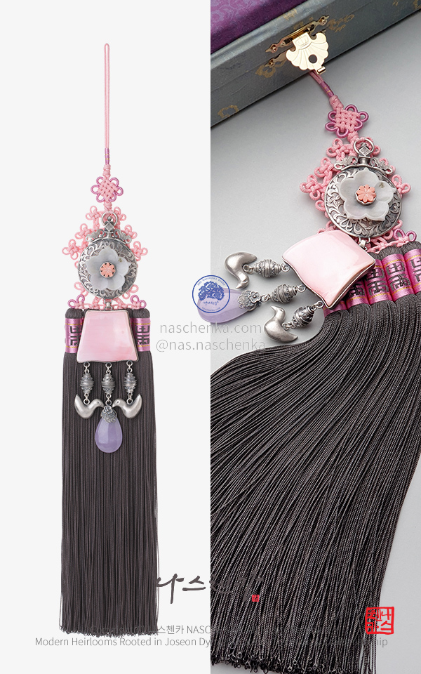 [나스첸카] 연분홍 꽃이 피어나는 순간, 나스첸카 노리개 hanbok norigae