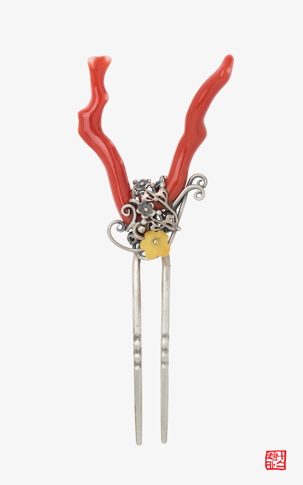 [나스첸카] MBC 옷소매 붉은 끝동 협찬_카리스마 있는 산호 가지 _ coral 산호 뒤꽂이