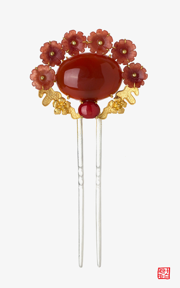 [나스첸카] MBC 옷소매 붉은 끝동 협찬_튀지않는 꿀단지 _ 자마노 뒤꽂이 _ 한복 머리장식