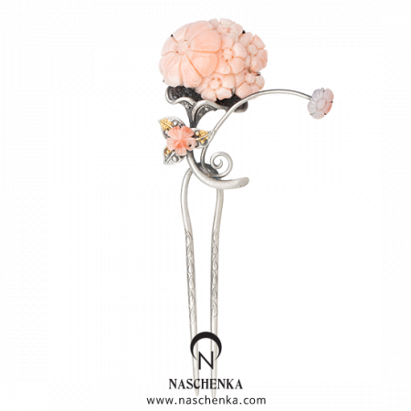[나스첸카] 나를 위한 고품격 산호 뒤꽂이 22 _ coral 산호 뒤꽂이 _ 신랑어머니한복 쪽진머리비녀