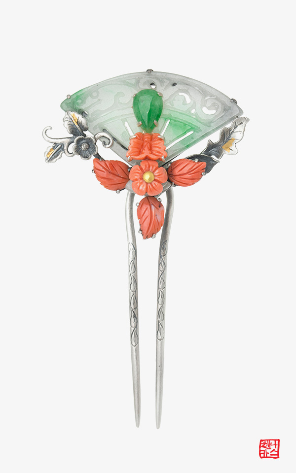 [나스첸카] 소장할수있음에 _ 비취 산호 뒤꽂이 비녀 옥비녀 은비녀
