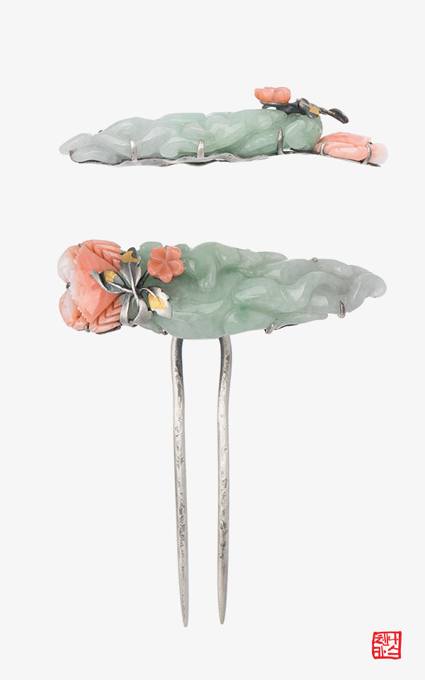 MBC 드라마 조선변호사 협찬 설레이는 뒷모습 _ 비취뒤꽂이 한복악세사리 전통장신구 비녀 나스첸카