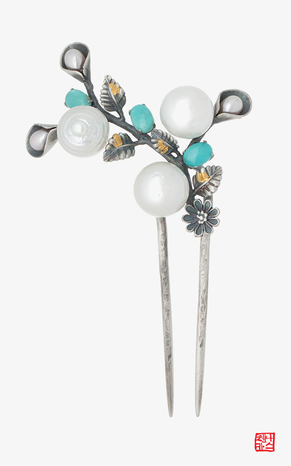 [나스첸카] tvN 철인왕후 협찬 _ 내가 갖겠어 _ 진주뒤꽂이 전통장신구 한복악세사리