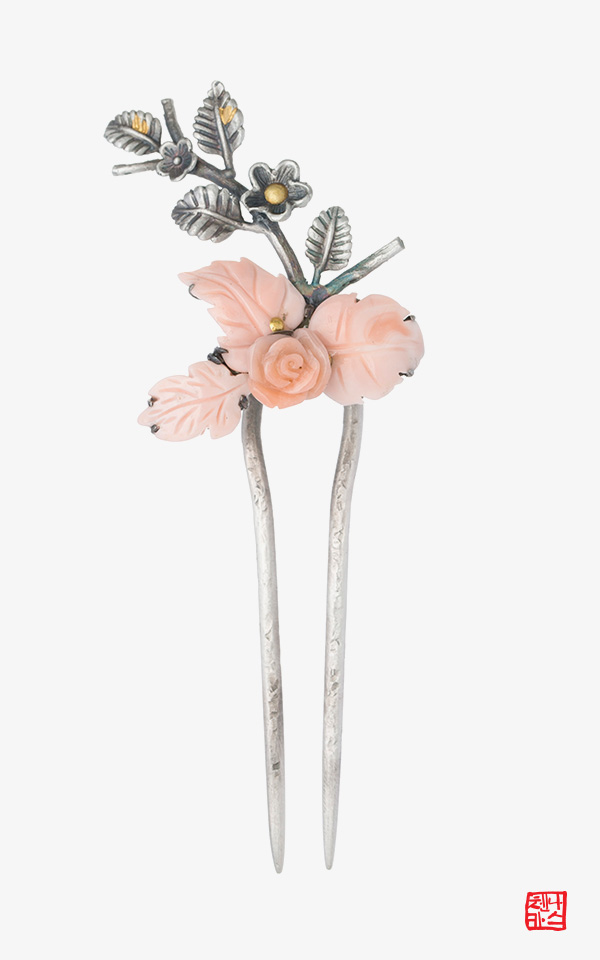 [나스첸카] tvN 철인왕후 협찬_업타운 소녀 _ 산호뒤꽂이 전통장신구 한복악세사리 옥비녀