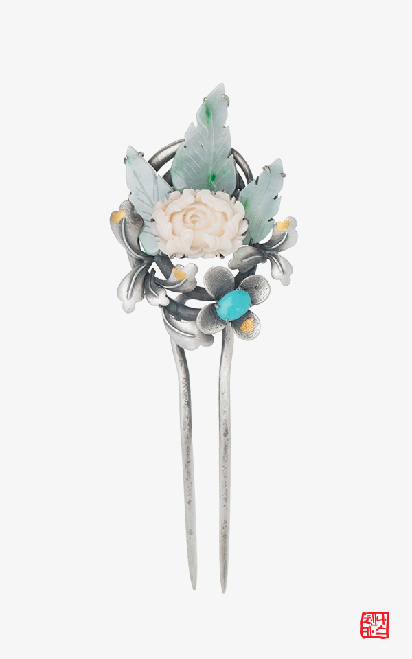 [나스첸카] tvN 철인왕후 _ 나는 청순가련 _ 비취뒤꽂이 은뒤꽂이 한복악세사리 전통장신구