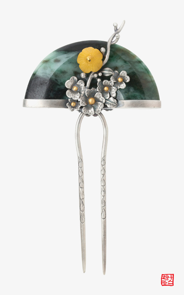 [나스첸카] tvN 철인왕후 협찬_양면 디자인 _ 충분히 _ jade 비취 뒤꽂이