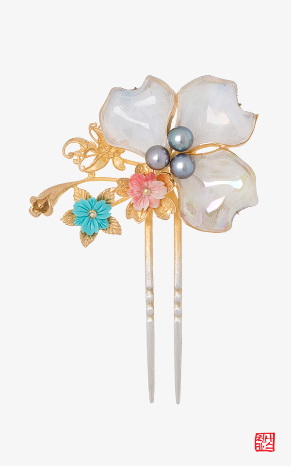 MBC 드라마 열녀박씨 계약결혼뎐 협찬_수줍은 고백 _ 은뒤꽂이 진주뒤꽂이 한복악세사리 나스첸카