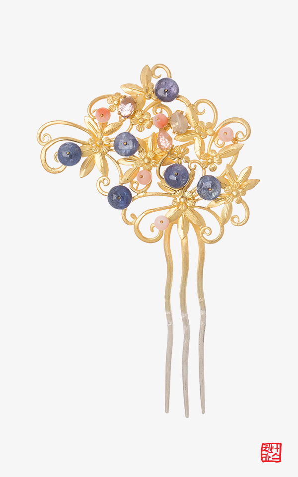 [나스첸카] 옷소매 붉은 끝동 _지적인 beaut 2 _ 탄자나이트뒤꽂이 은뒤꽂이