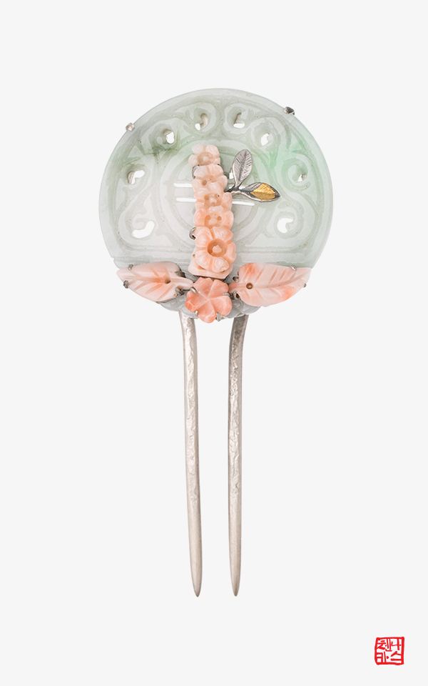 [나스첸카] MBC 옷소매 붉은 끝동 협찬_달 밝은 밤 2 _ 비취 산호 브로치