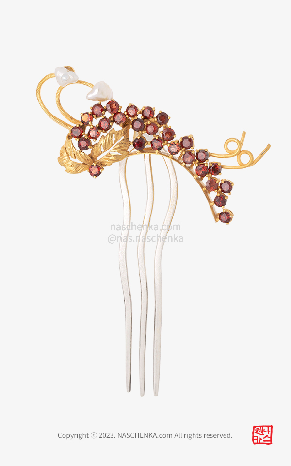[þī] Garnet   ̿ Ѻ ڲ  Hanbok hair jewelry