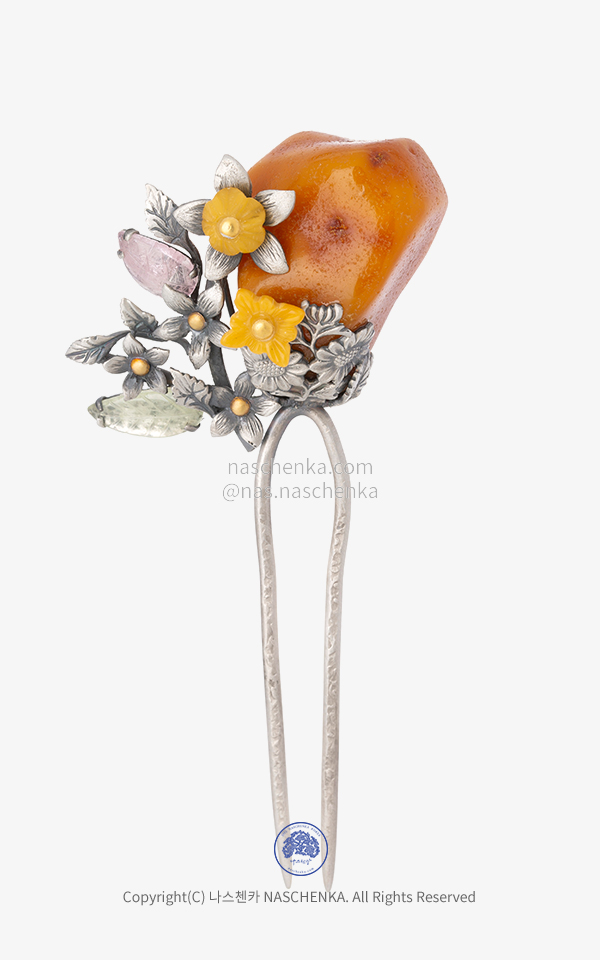하이엔드 한복 장신구 [나스첸카] 너의 예쁨 나의 사랑 2 _ 호박 뒤꽂이