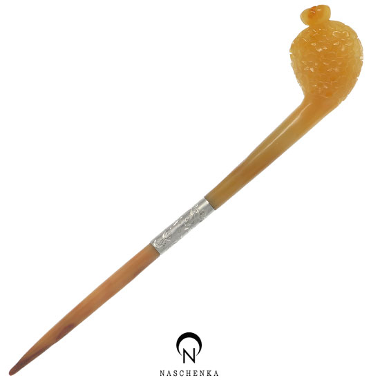 [나스첸카] 황비취 원석 소비녀 [실버 수공예 비취 소비녀]