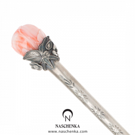 [나스첸카] 복숭아 향기 _ coral 산호 비녀, 젓가락 비녀
