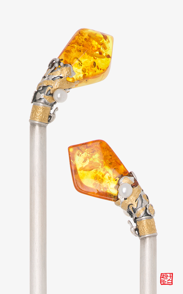 [나스첸카] MBC 옷소매 붉은 끝동 협찬_[동영상] 한복전통비녀_무용의 선을 살리다 19 _ 호박 비녀